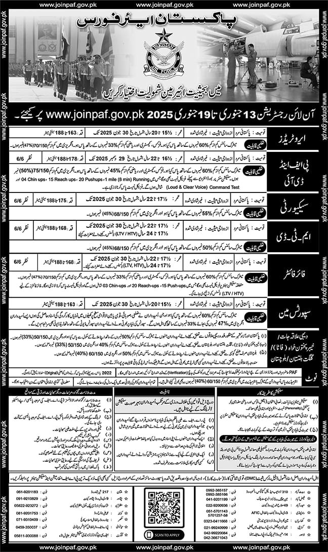 Pakistan Air Force PAF Jobs 2025 Jobs 2025 — original advertisement