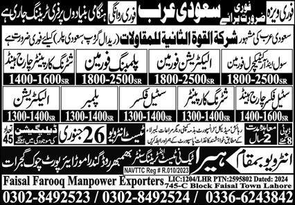 Civil & Architectural Foreman Jobs 2025 In Saudi Arabia – Heera Tech Ni Test & Training Center Human Resource Jobs 2025 — original advertisement