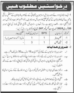 GPO Quetta  Balochistan Jobs 2025 – Public Sector Organization Jobs 2025 — original advertisement