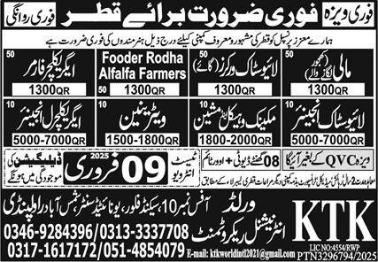 Mali And Liver stock Worker Jobs in Saudia Arabia 2025 – KTK World International Recruitment Agency Jobs 2025 — original advertisement
