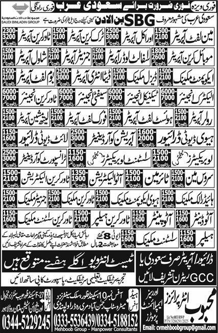 Transport Coordinator & Operation Coordinator Jobs 2025 – Mehboob Enterprises Overseas Employment Promoters Jobs 2025 — original advertisement