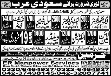 Agriculture Engineer & Lineman Jobs 2025 In Saudi Arabia – Harmain Trade Test & Technical Training Center Jobs 2025 — original advertisement