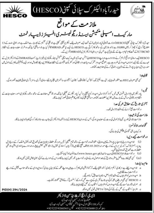 Hyderabad Electric Supply Company Jobs 2025 Jobs 2025 — original advertisement