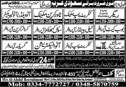 Telehandler Operator & Bobcat Operator Jobs 2025 – Gulf Overseas Technical Services Jobs 2025 — original advertisement