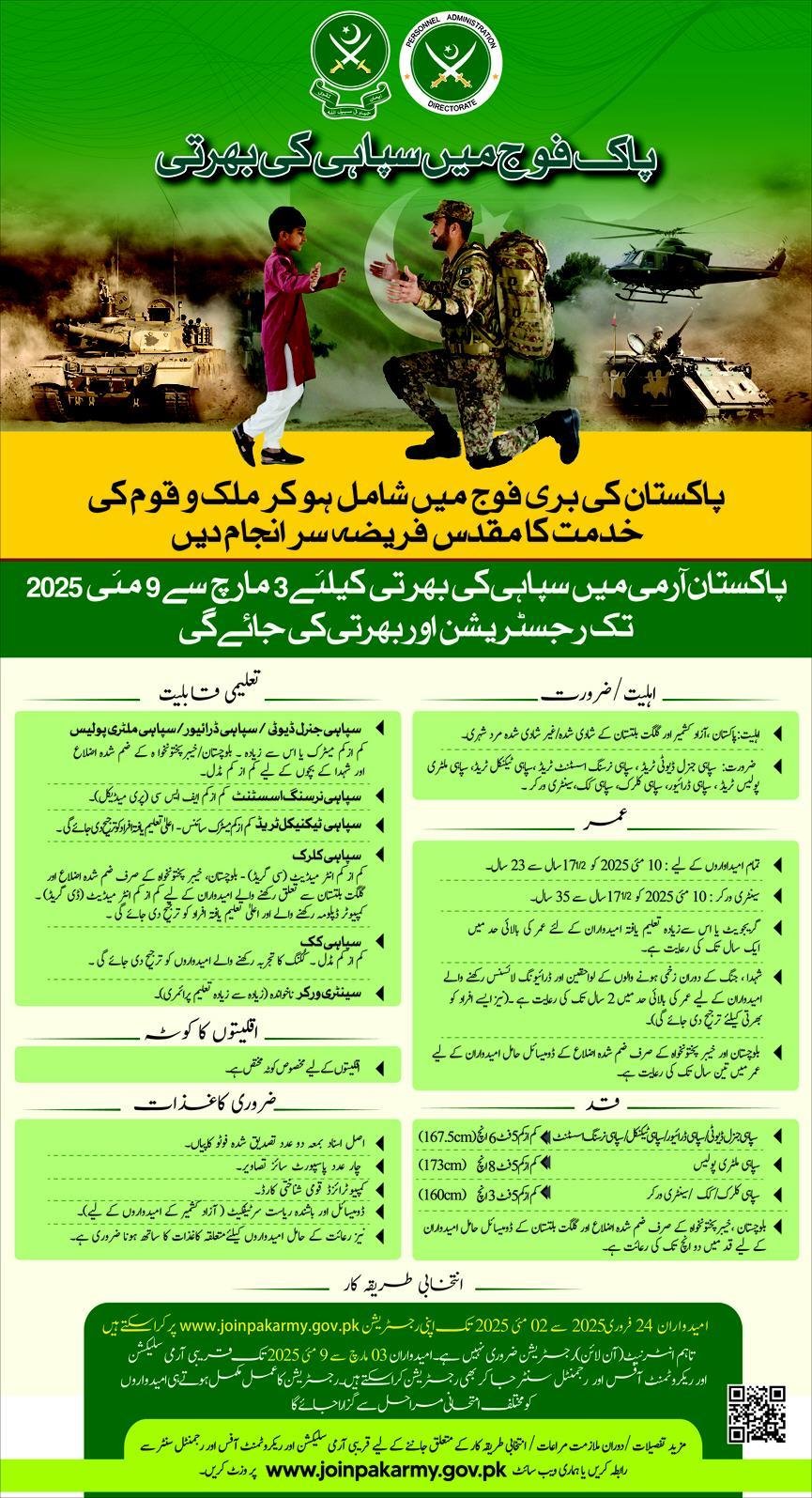 Join Pakistan Army As Sophy 2025 Jobs 2025 — original advertisement