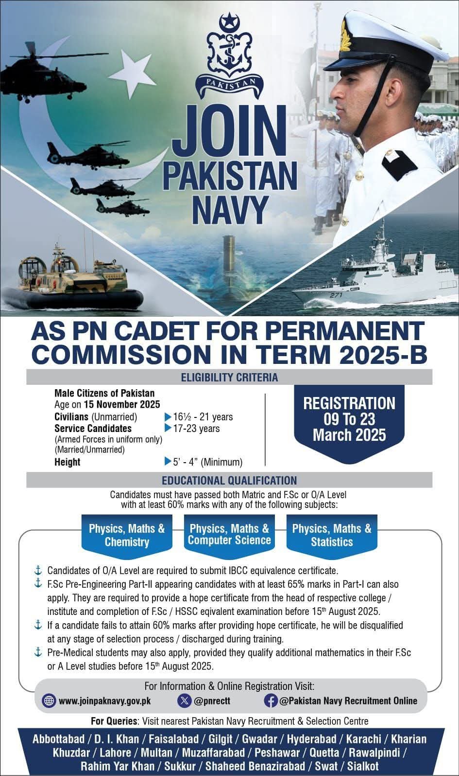 PN Cadet Jobs At Pakistan Navy 2025 Jobs 2025 — original advertisement