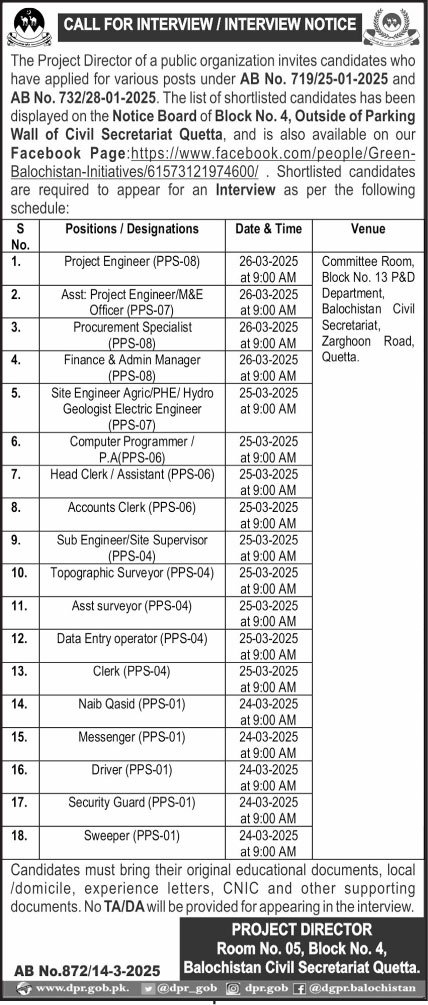 Test And Interviews For Jobs At Public Sector Organization Jobs 2025 — original advertisement