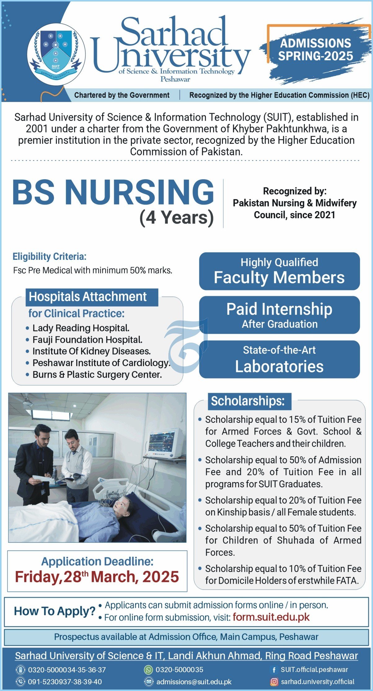 Admission Open Sarhad University of Science and Information – Sarhad University of Science and Information Technology Peshawar Admissions 2025 — original advertisement