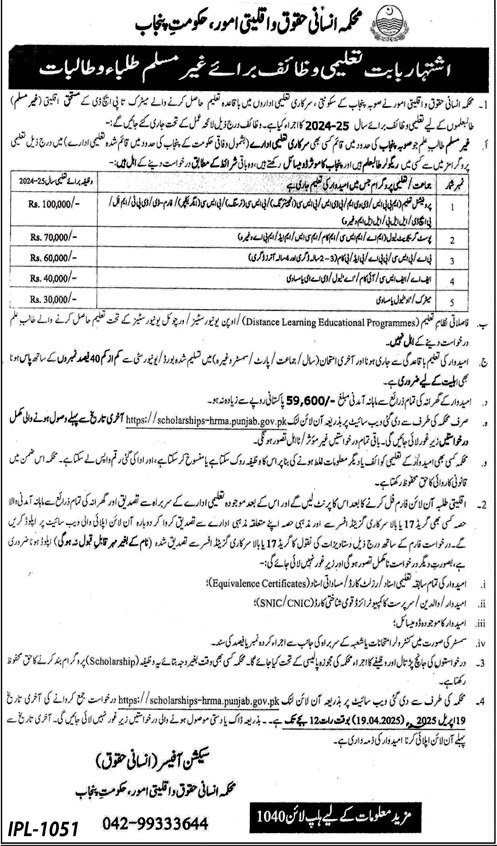 Schlorship Program Ministry of Religious Affairs And – Ministry of Religious Affairs and Interfaith Harmony Pakistan Jobs 2025 — original advertisement