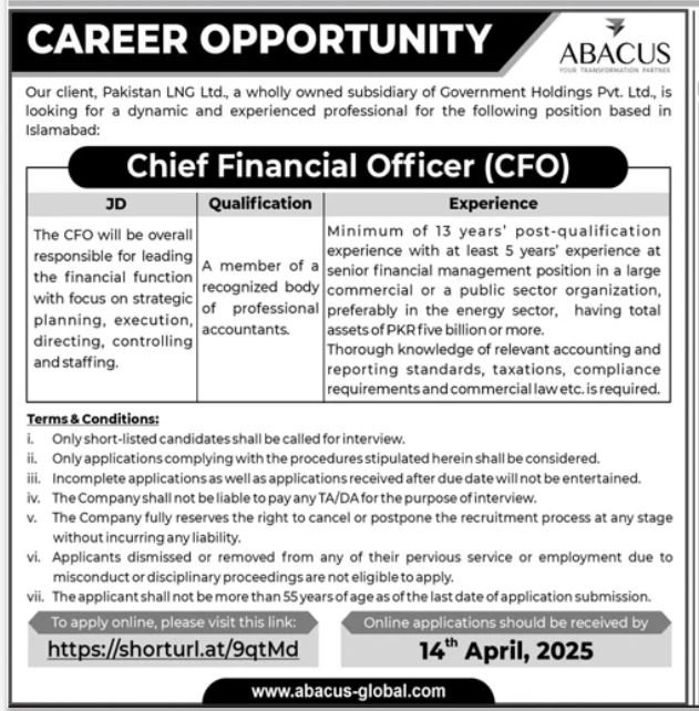 Government Holding Pvt Ltd Jobs 2025 – Public Sector Organization Jobs 2025 — original advertisement