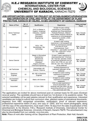 University of Karachi Sindh Jobs 2025 Jobs 2025 — original advertisement