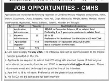 Combined Military Hospital Cmh Jobs 2025 Jobs 2025 — original advertisement