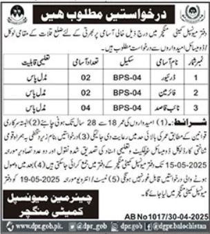 Municipal Committee MC Mangocher Jobs 2025 – Muncipal Commette Jobs 2025 — original advertisement