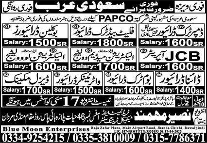 Diesel Mechanic & Electrician Medium Voltage Jobs 2025 – Blue Moon Enterprises Jobs 2025 — original advertisement