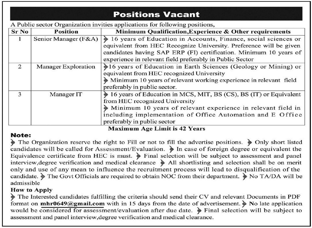 Public Sector Organization Jobs 2025 Jobs 2025 — original advertisement