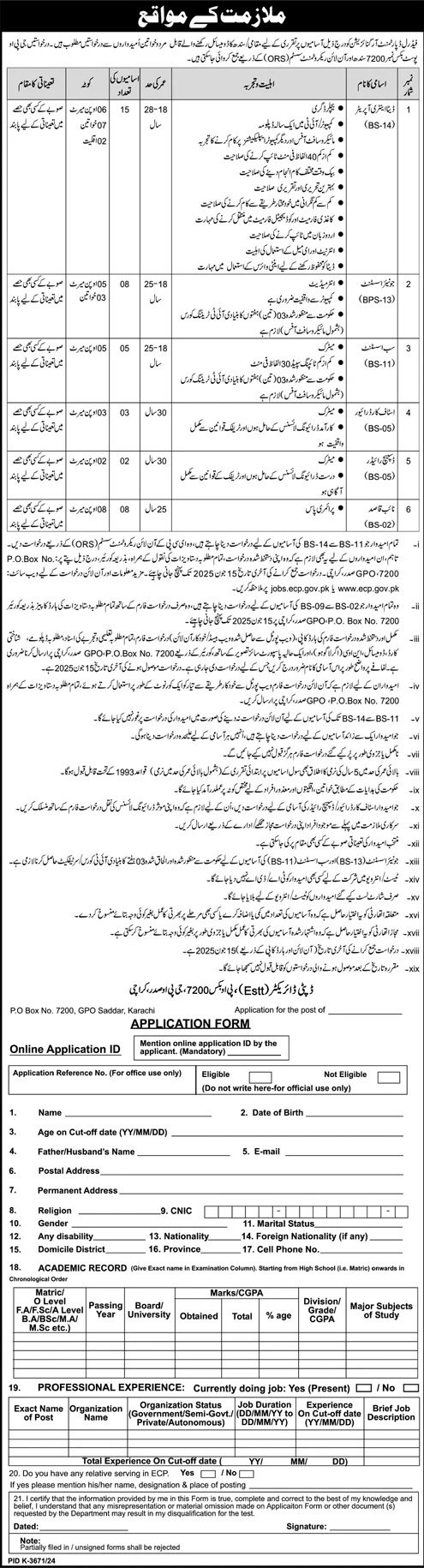 Federal Department Organization Karachi Jobs 2025 – Federal Government Organization Jobs 2025 — original advertisement