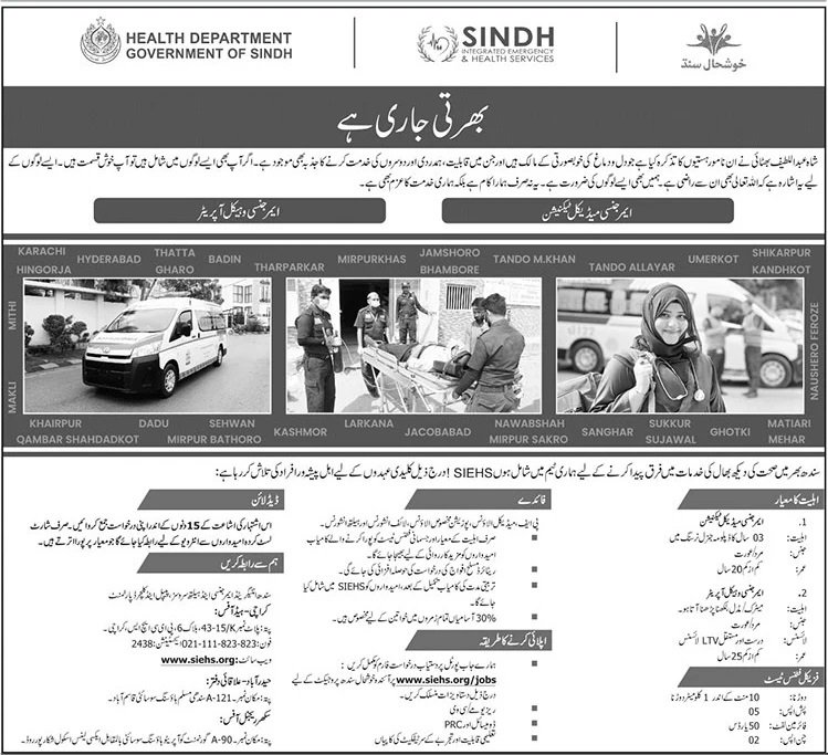 Health Department Sindh Jobs 2025 Jobs 2025 — original advertisement