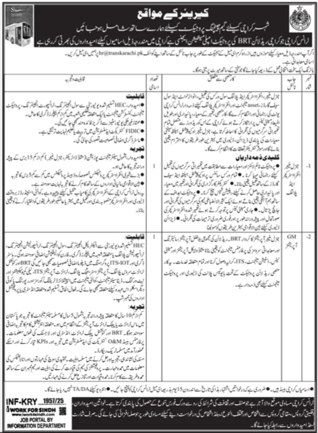 Transkarachi Jobs 2025 – Trans Karachi Jobs 2025 — original advertisement