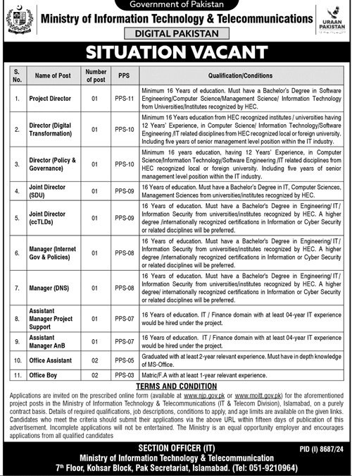 Ministry Of Federal Education & Professional Training Jobs – Ministry of Federal Education and Professional Training Jobs 2025 — original advertisement