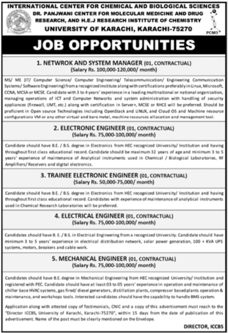 University Of Karachi UoK Jobs 2025 Jobs 2025 — original advertisement