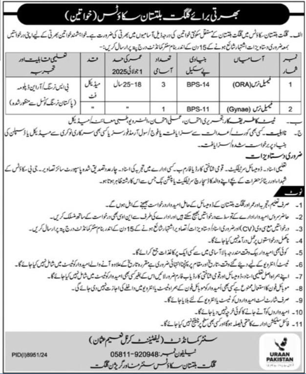 Gilgit Baltistan Scouts Jobs 2025 Jobs 2025 — original advertisement
