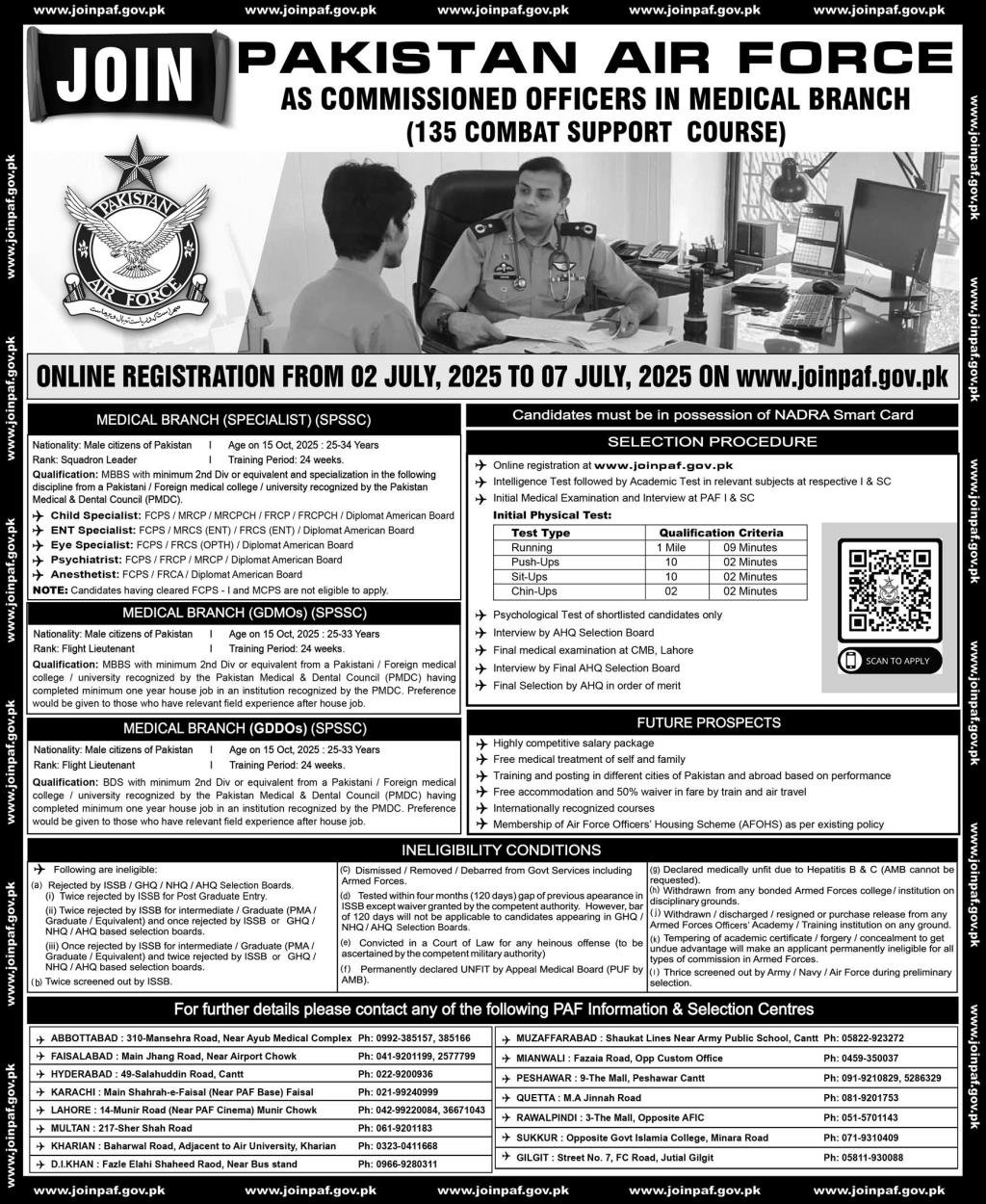 Join Pakistan Air Force PAF As Commissioned Officer 2025 Jobs 2025 — original advertisement