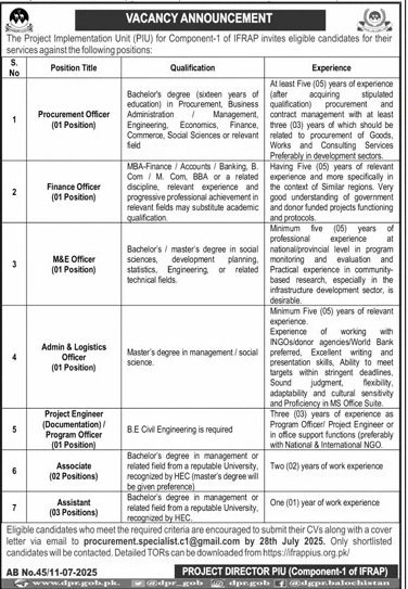 Project Implementation Unit PIU Jobs 2025 – Public Sector Organization Jobs 2025 — original advertisement