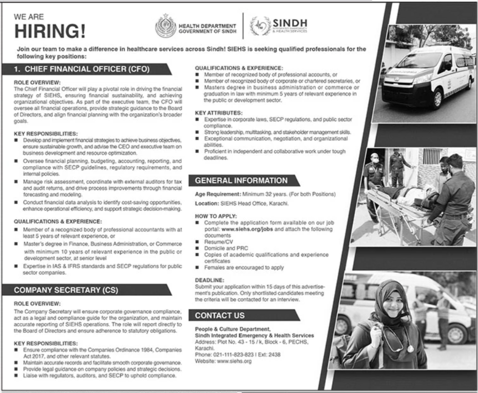 Health Department Karachi Jobs 2025 – Health Department Sindh Jobs 2025 — original advertisement
