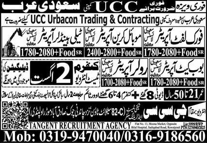 Mobile Crane Operator & Fork Lift Operator Jobs 2025 – GCC Techni Test & Training Center Telecom Jobs 2025 — original advertisement