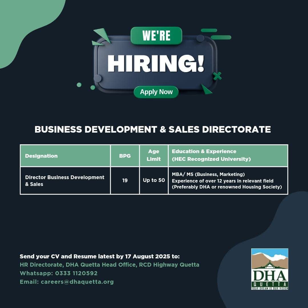 Defence Housing Authority Jobs 2025 Jobs 2025 — original advertisement