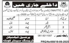 Admission Open in Technical Traning Centre Quetta 2025 – Government Technical Trade Center Quetta Admissions 2025 — original advertisement