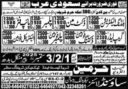 Ducting Foreman & Electrical Foreman Jobs 2025 – Sound Lines Recruiting Promotion Jobs 2025 — original advertisement