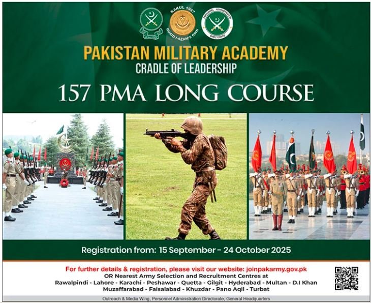 Officer Jobs At Pakistan Army In PMA Long Course Jobs 2025 — original advertisement