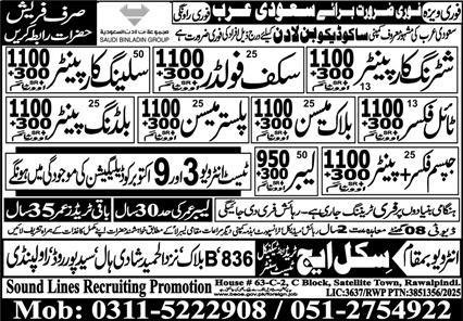 Block Mason & Building Painter Jobs 2025 In Saudi Arabia – Marwa Skill Development Center Jobs 2025 — original advertisement