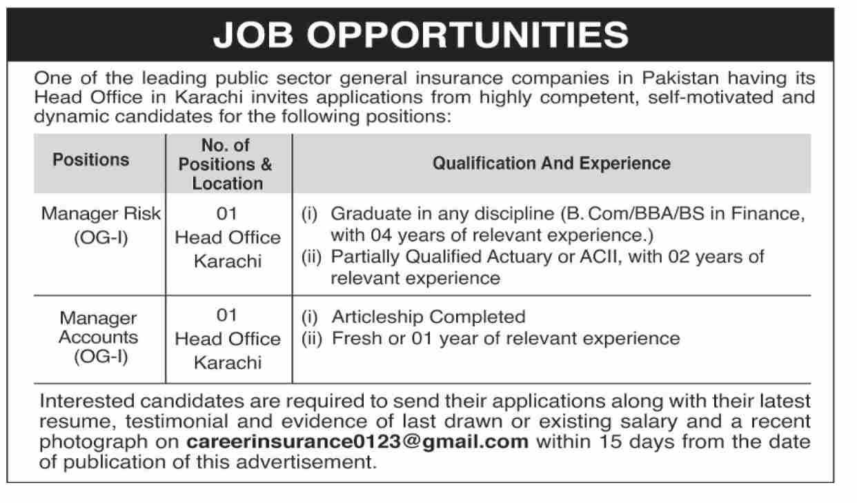 Public Sector Insurance Company Jobs 2025 – Public Sector Organization Jobs 2025 — original advertisement