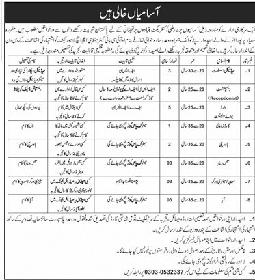 Government Organization Lahore Punjab Jobs 2025 – Public Sector Organization Jobs 2025 — original advertisement