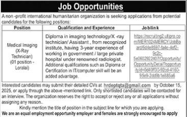 Non Public Profit Internatical Humaitration Jobs 2025 – Public Sector Organization Jobs 2025 — original advertisement