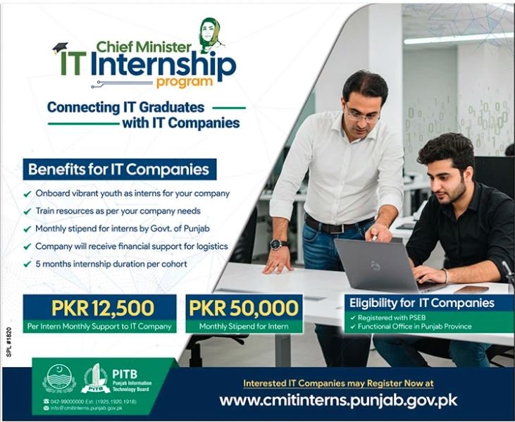 Punjab Information Technology Board PITB Internship 2025 Jobs 2025 — original advertisement