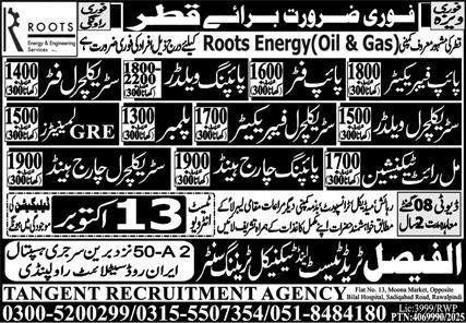 Structural Welder & GRE Laminator Jobs 2025 In Qatar – Al Faisal Trade Test & Technical Training Center Jobs 2025 — original advertisement