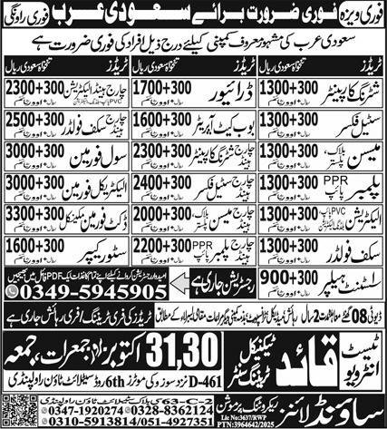 Store Keeper & Duct Foreman Mechanical Jobs 2025 – Sound Lines Recruiting Promotion Jobs 2025 — original advertisement