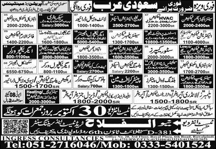 Store Keeper And Lite Vehicle Driver Jobs in Saudia Arabia – Al Falah Trade Test Jobs 2025 — original advertisement