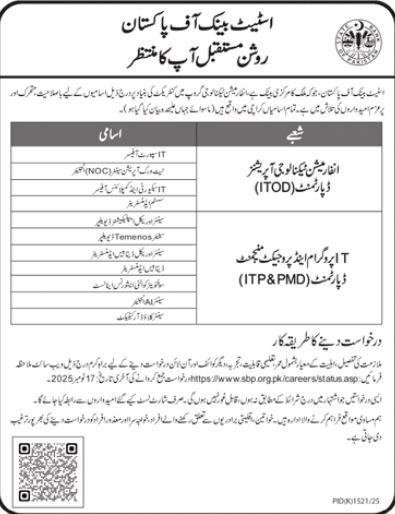 State Bank of Pakistan Karachi Jobs 2025 Jobs 2025 — original advertisement