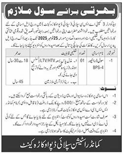 Supply Depu Okara Cantt Jobs 2025 – Pakistan Army Jobs 2025 — original advertisement
