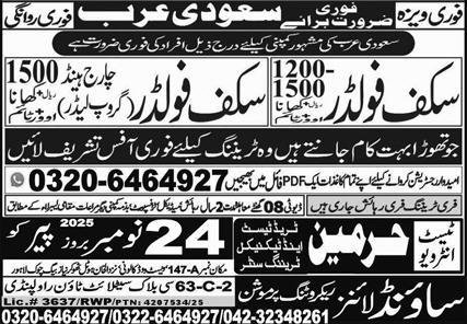 Scaffolder & Chargehand Group Leader Jobs 2025 – Sound Lines Recruiting Promotion Jobs 2025 — original advertisement