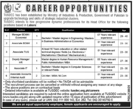 Technology Upgradation and Skill Development Company Jobs Jobs 2025 — original advertisement