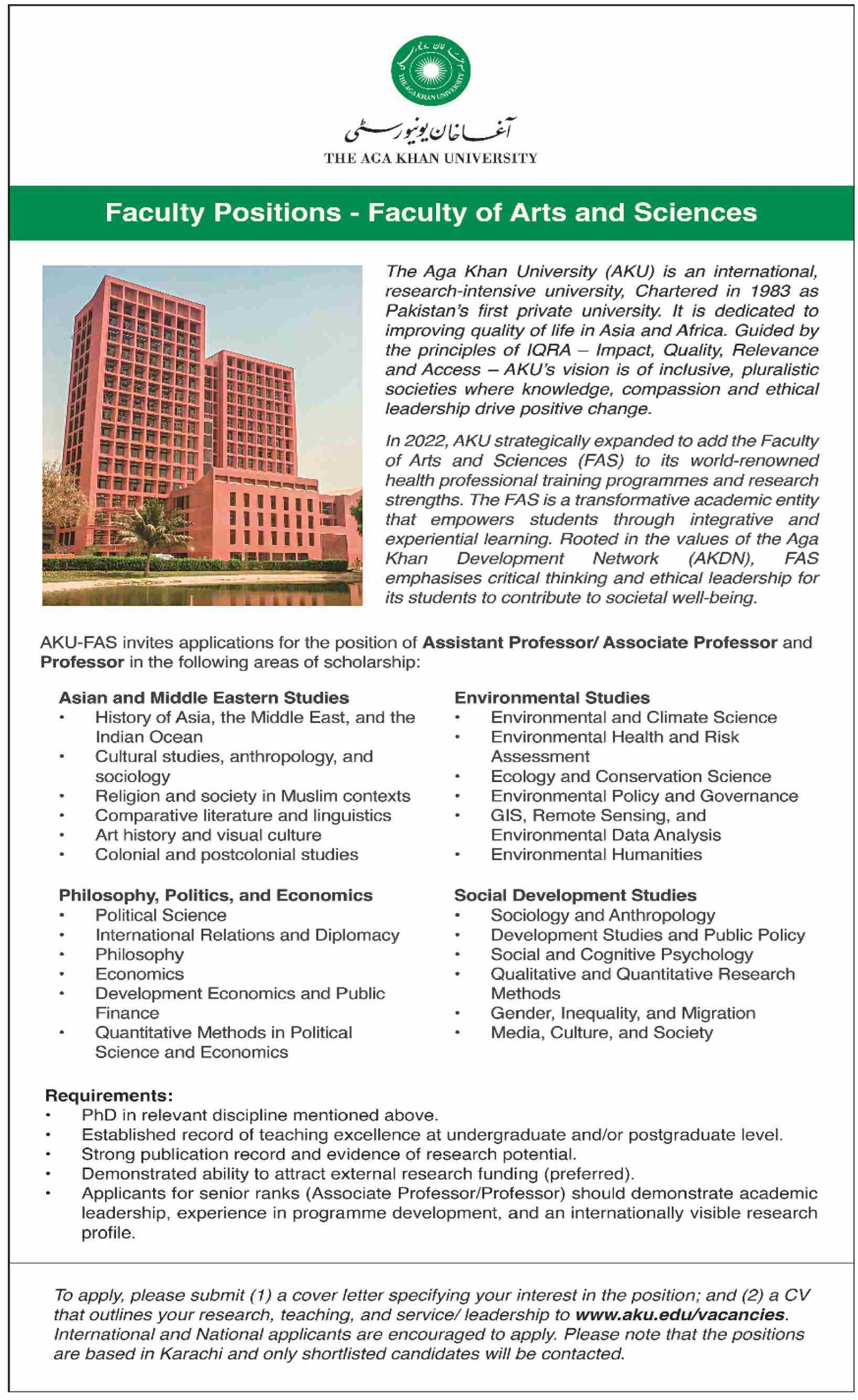 Aga Khan University Karachi Jobs 2025 Jobs 2025 — original advertisement
