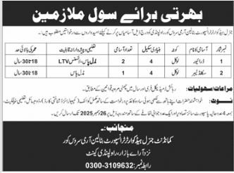 Commandant General Headquarters Transport Battalion Army Job – Pakistan Army Jobs 2025 — original advertisement