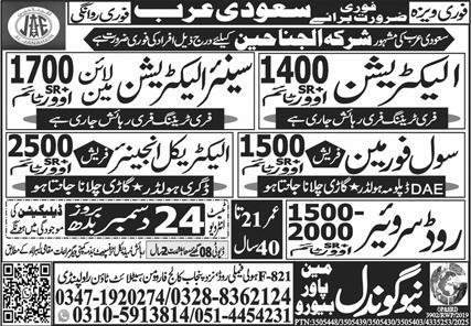 Civil Foreman & Road Surveyor Jobs 2026 In Saudi Arabia – New Gondal Manpower Bureau Jobs 2025 — original advertisement