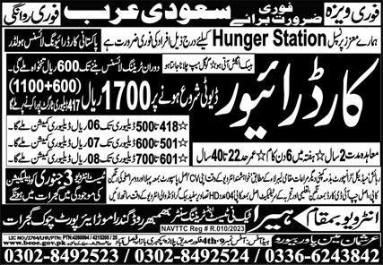 Car Driver Jobs in Saudia Arabia 2026 – Heera Tech Ni Test & Training Center Human Resource Jobs 2025 — original advertisement