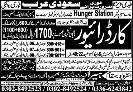 Car Driver Jobs in Saudia Arabia 2026 – Heera Tech Ni Test & Training Center Human Resource Jobs 2026 — original advertisement
